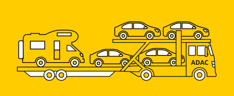 Piktogramm eines großen ADAC Abschleppfahrzeugs