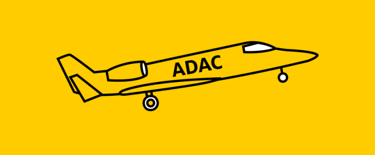 Piktogramm Krankenrücktransport per Flugzeug