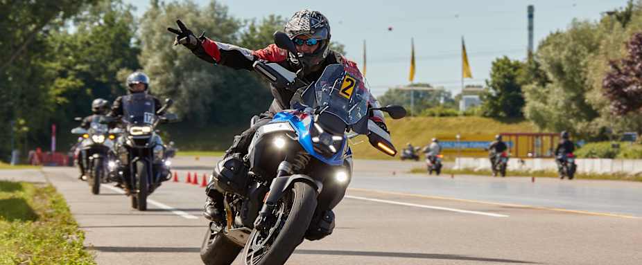 Motorradfahrer bei der Motorrad Safety League