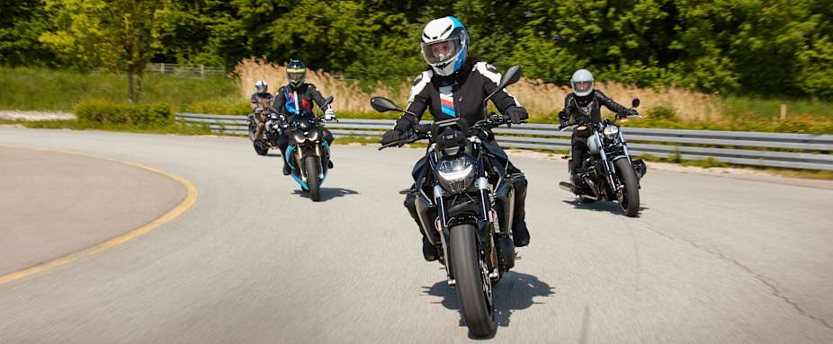 Teilnehmer beim Fahrsicherheitstraining BWM Ride Experience