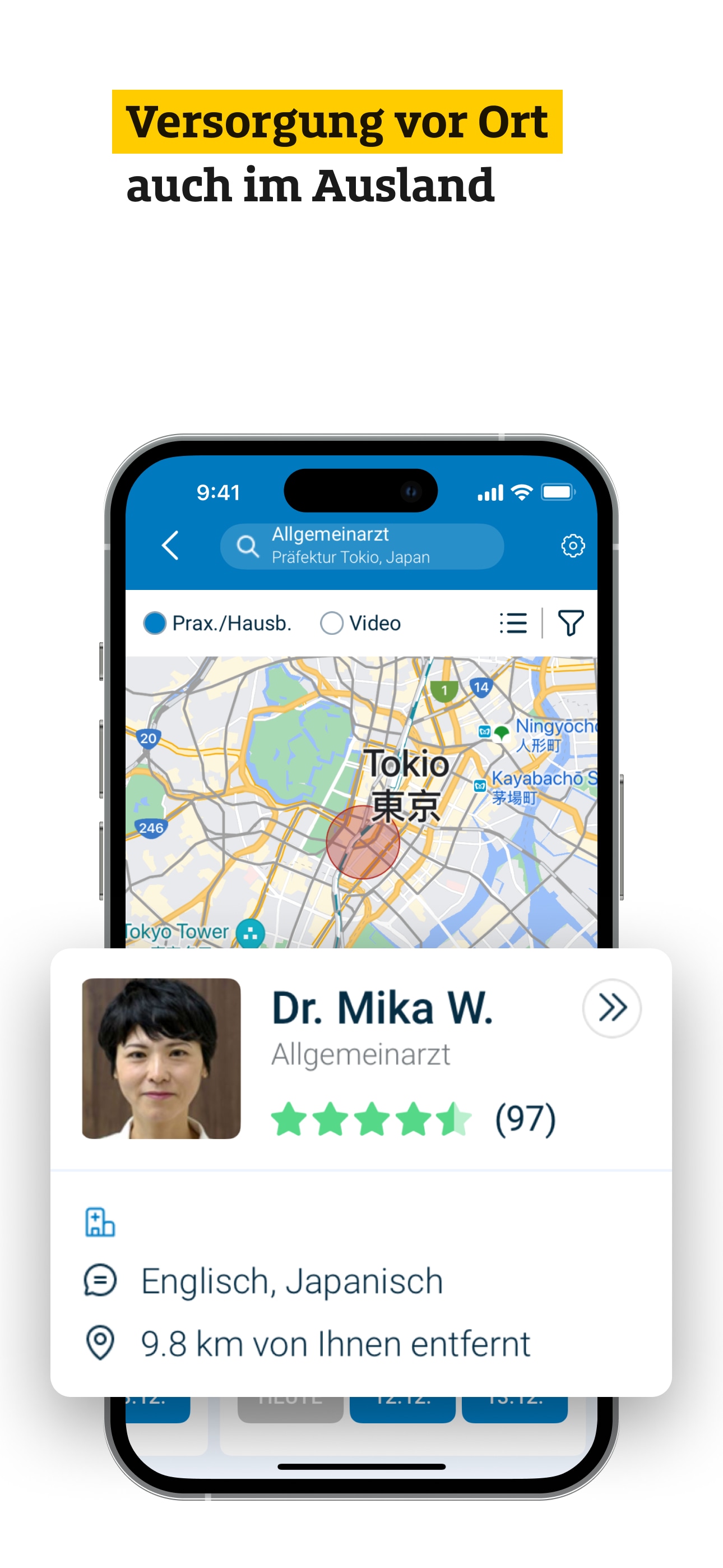 ADAC Medical App Screenshot