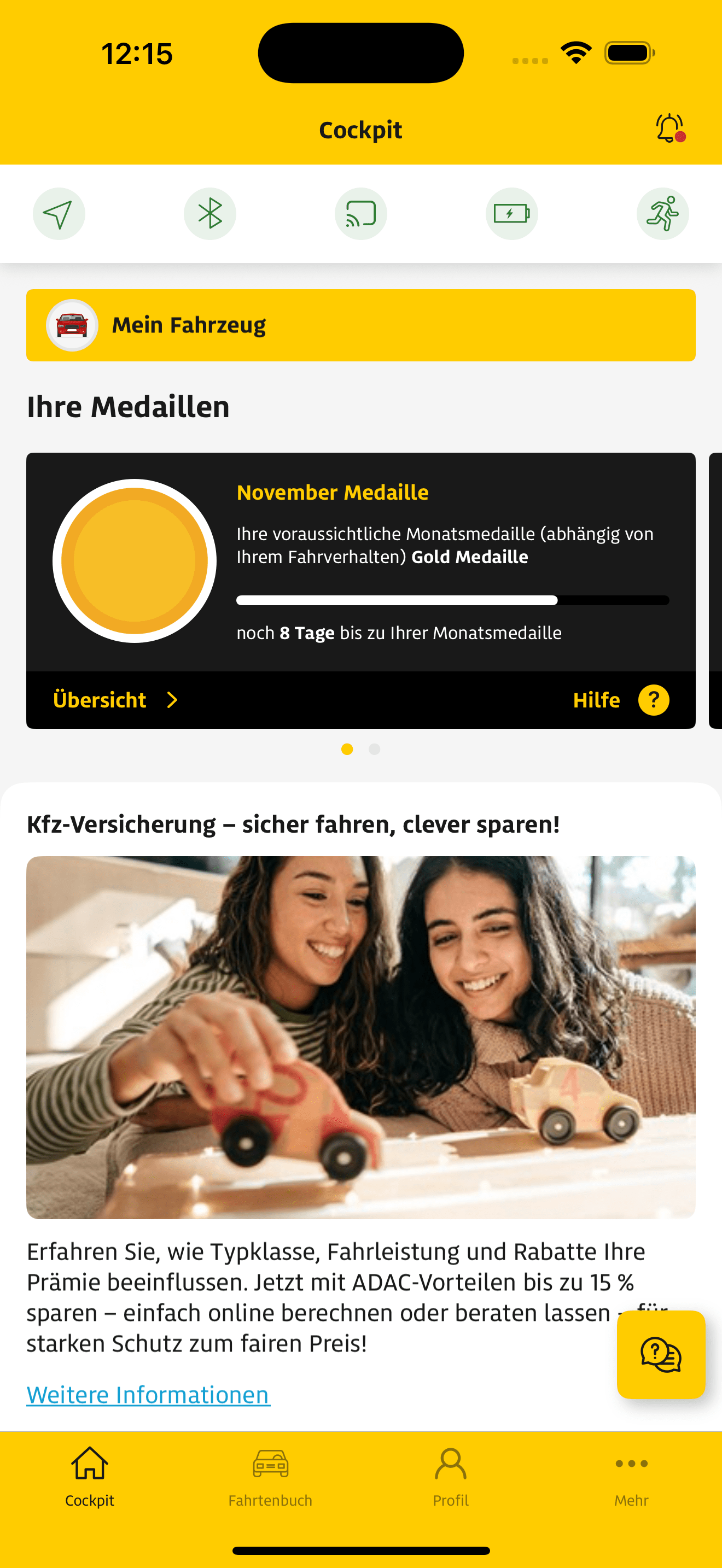 ADAC Fahr + Spar App Screenshot