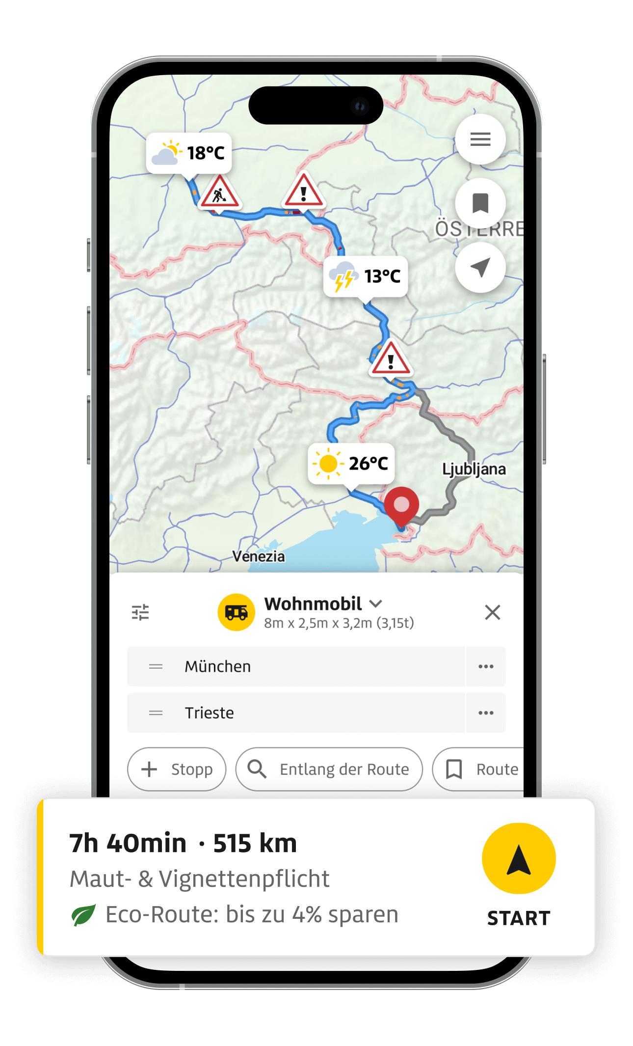 Screenshots der ADAC Drive App