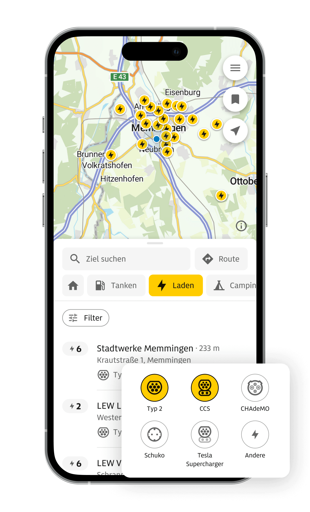 Screenshots der ADAC Drive App